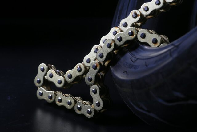 Photo motorcycle chain maintenance