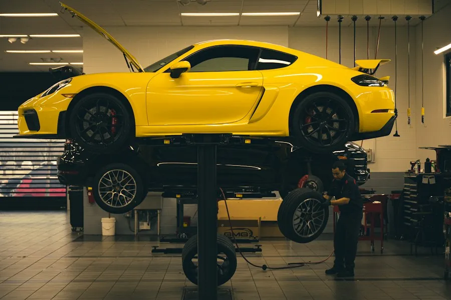 Photo sports car mechanics diagram